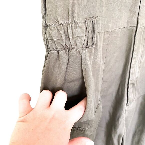 Abercrombie Fitch Green Sleeveless Utility Jumpsuit Playsuit Size Small Tall - Picture 7 of 12